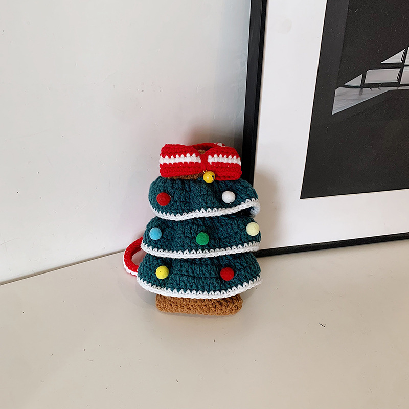 Bolso Bandolera De Punto Navideño Para Niños