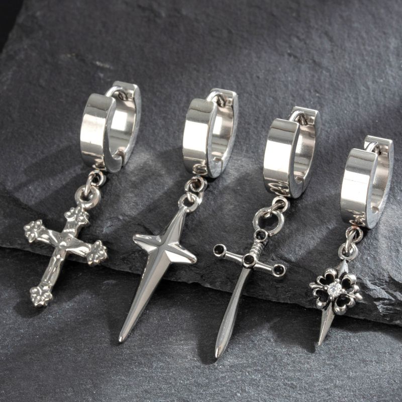 Pendientes De Hombre Con Espada De Acero De Titanio [individual]