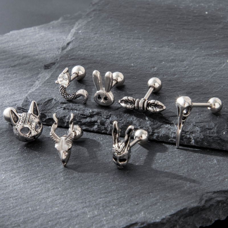 Clavos Piercing Geométricos De Acero Titanio (simples)