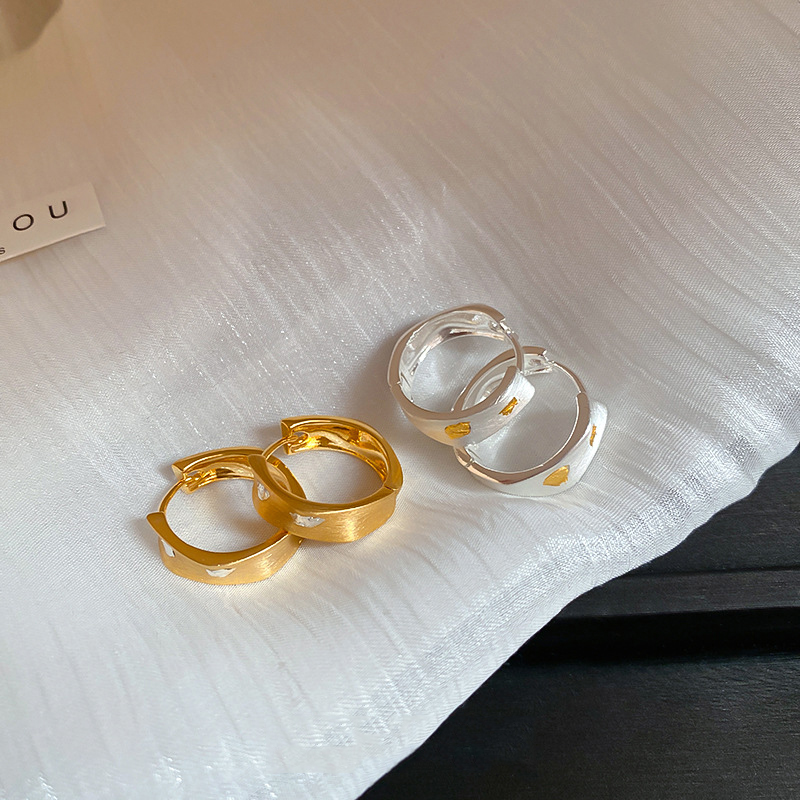 Pendientes Redondos De Diamantes De Cobre