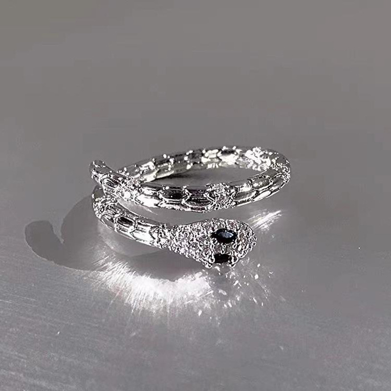 Anillo Serpiente De Cobre Y Diamantes