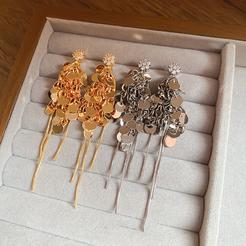 Pendientes De Lentejuelas De Cobre
