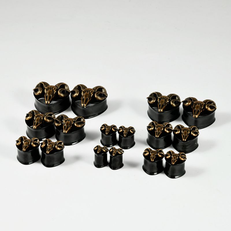 Piercing De Expansión Para Oreja Con Forma De Cabeza De Toro De Acero Inoxidable Con Forma De Polea