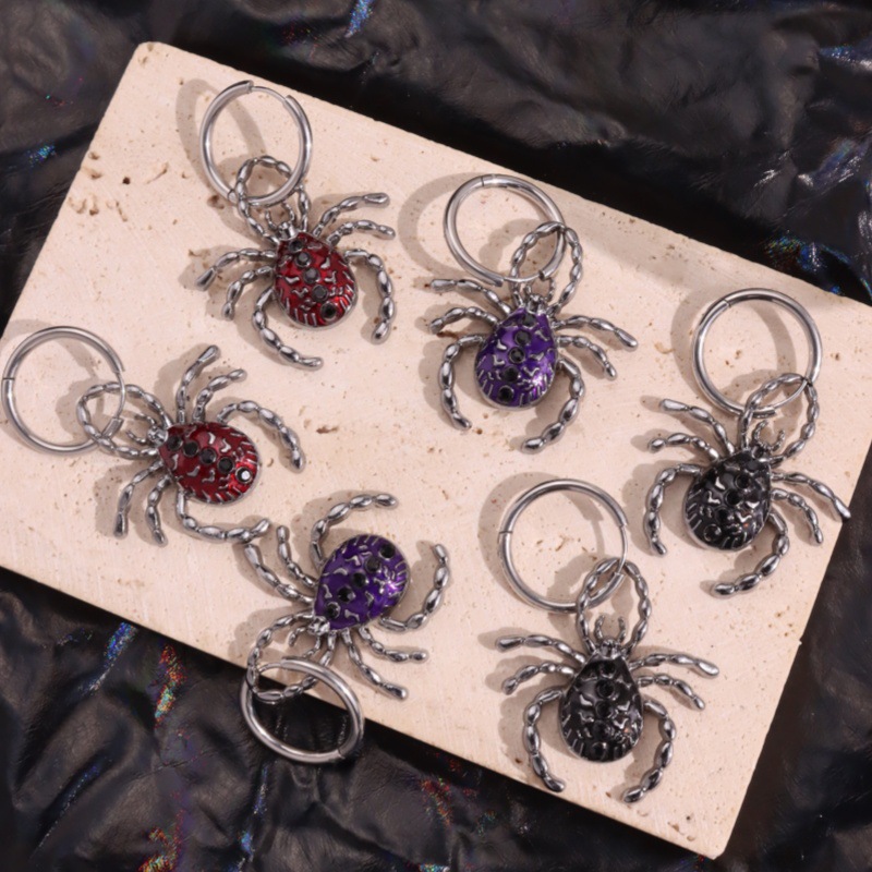 Pendientes De Araña Con Goteo De Aceite De Aleación