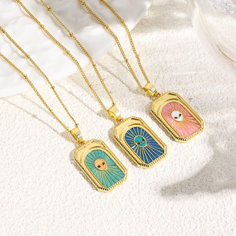 Collar De Tarot Fantasma Con Gotas De Aceite De Cobre