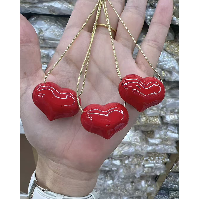Collar De Corazón De Cobre En 3d