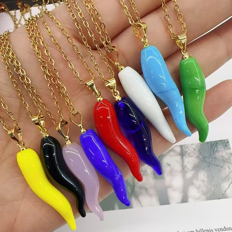 Collar De Cobre Con Chile Goteando