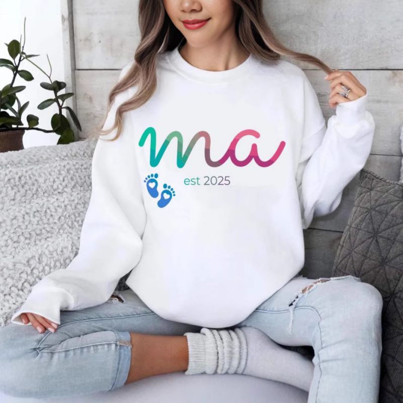 Sudadera De Cuello Redondo Con Estampado De Poliéster