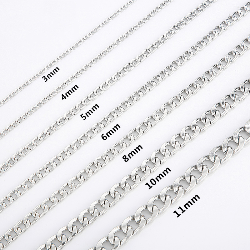 Collar De Cadena De Acero De Titanio Para Hombre.