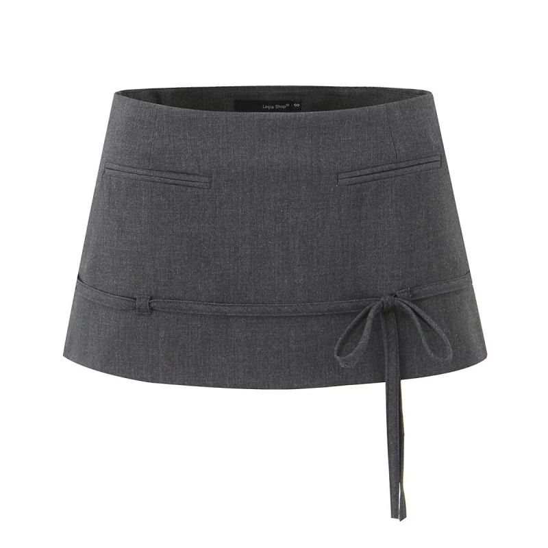 Falda De Poliéster Con Cordones