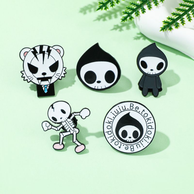 Broche De Aleación Con Forma De Calavera De Dibujos Animados