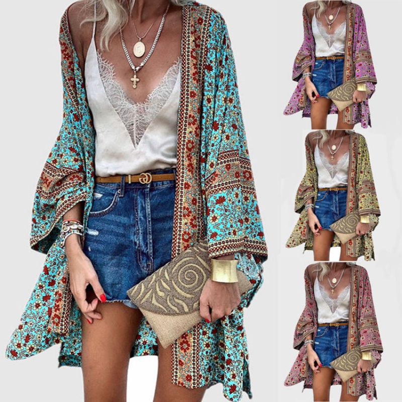 Cárdigan De Algodón Estampado
