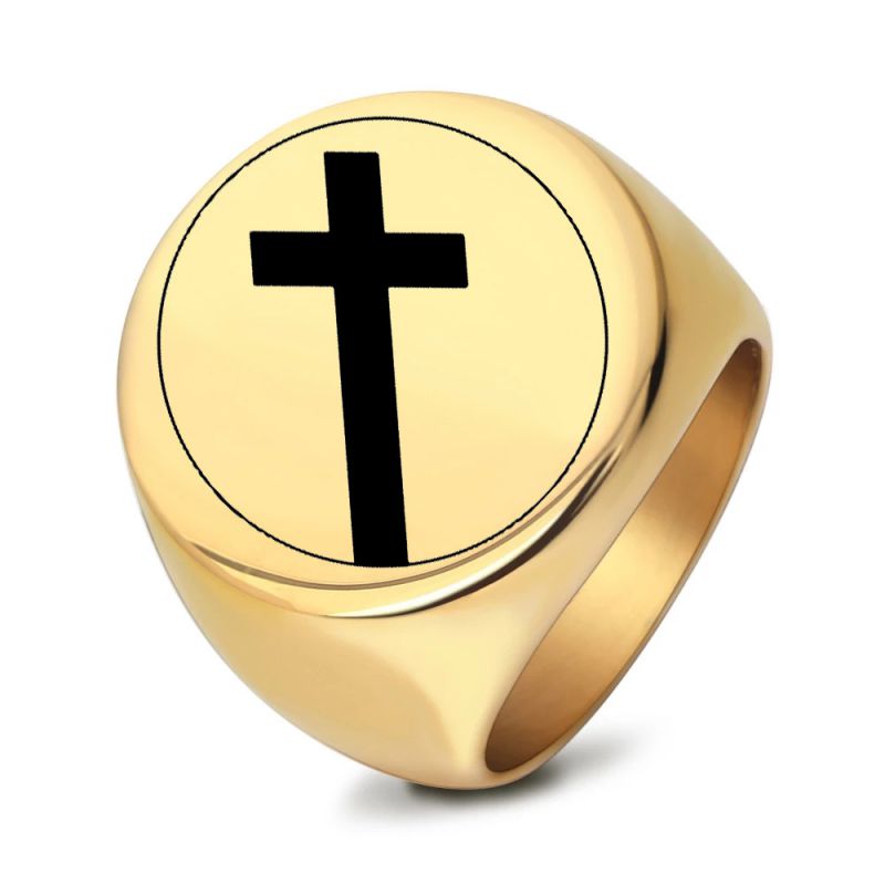 Anillo De Cruz Para Hombre