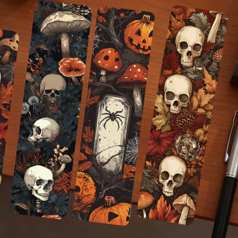 30 Marcapáginas De Calaveras De Dibujos Animados