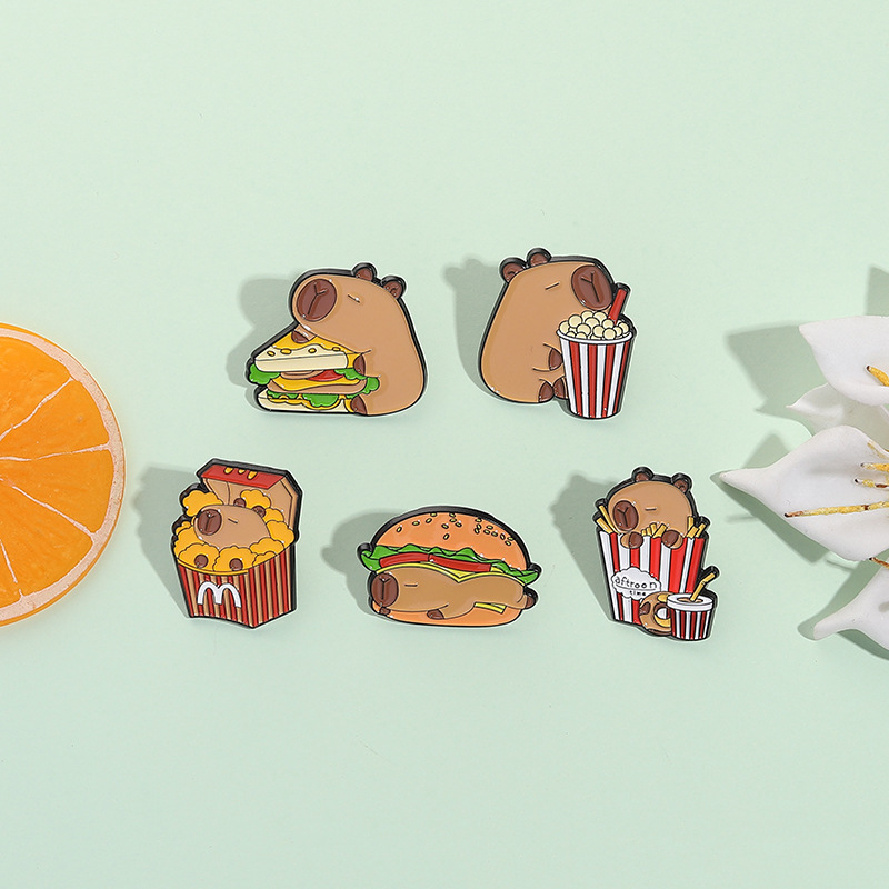 Broche De Aleación Con Diseño Geométrico De Animales De Dibujos Animados