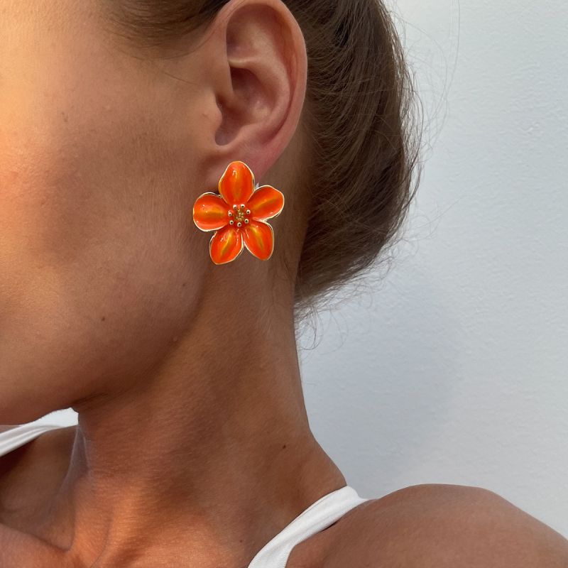 Pendientes De Flores De Aleación
