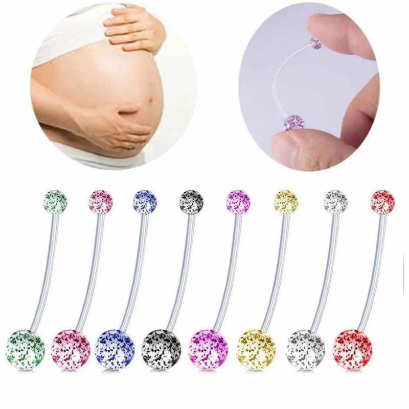 Piercing Redondo De Lentejuelas Acrílicas Para El Ombligo