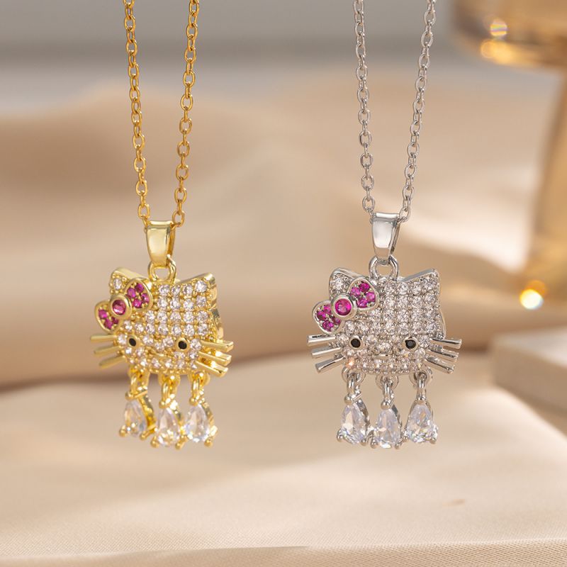 Collar De Gato Con Diamantes De Acero De Titanio
