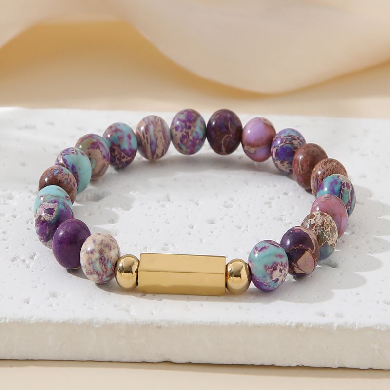 Pulsera De Cuentas De Piedra Natural Para Hombre