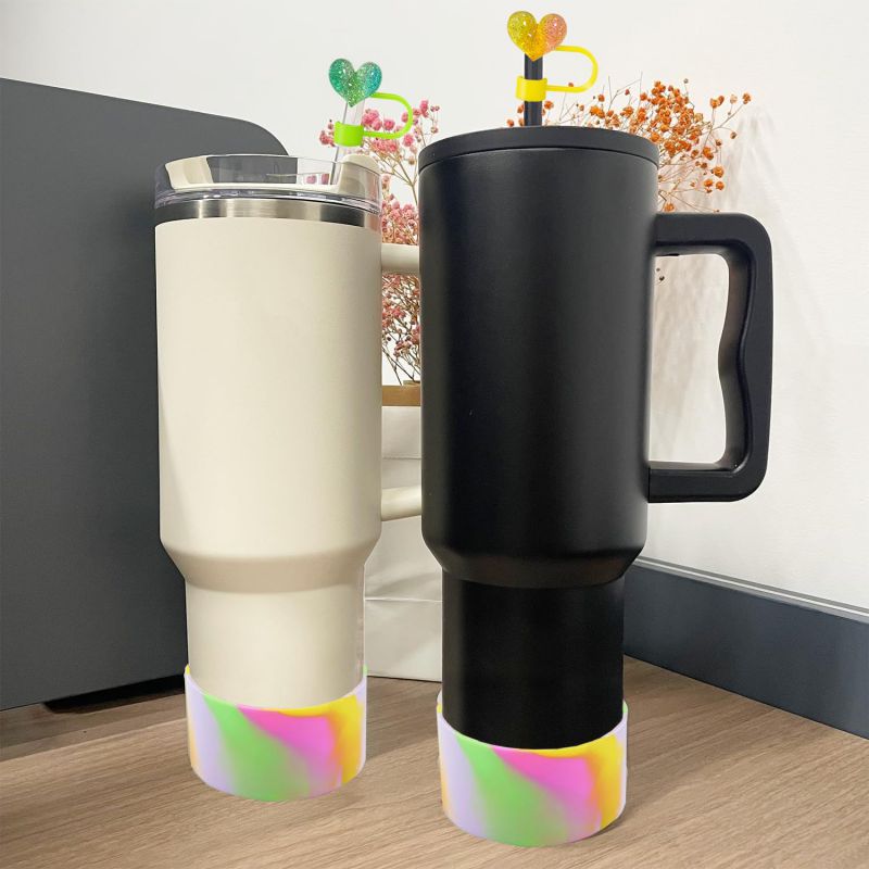 Funda De Silicona Para Taza Con Pajita Y Forma De Corazón