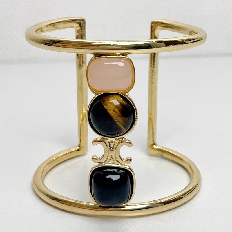Pulsera Abierta Hueca De Metal