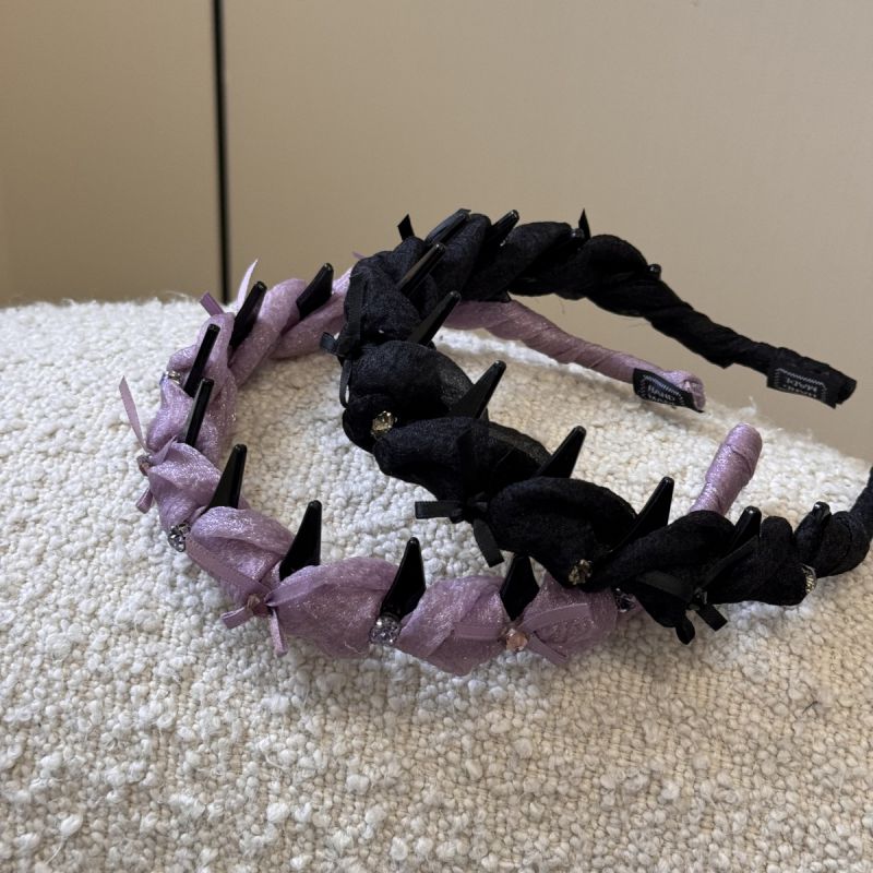 Diadema Plisada De Gasa De Tela