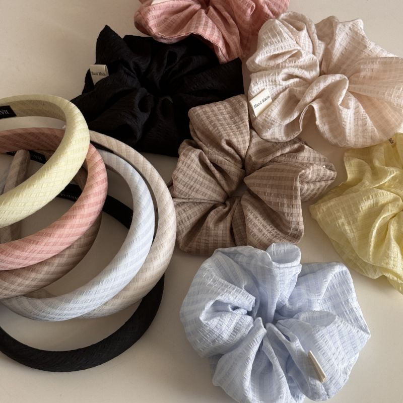 Diadema De Tela Con Rayas De Ala Ancha