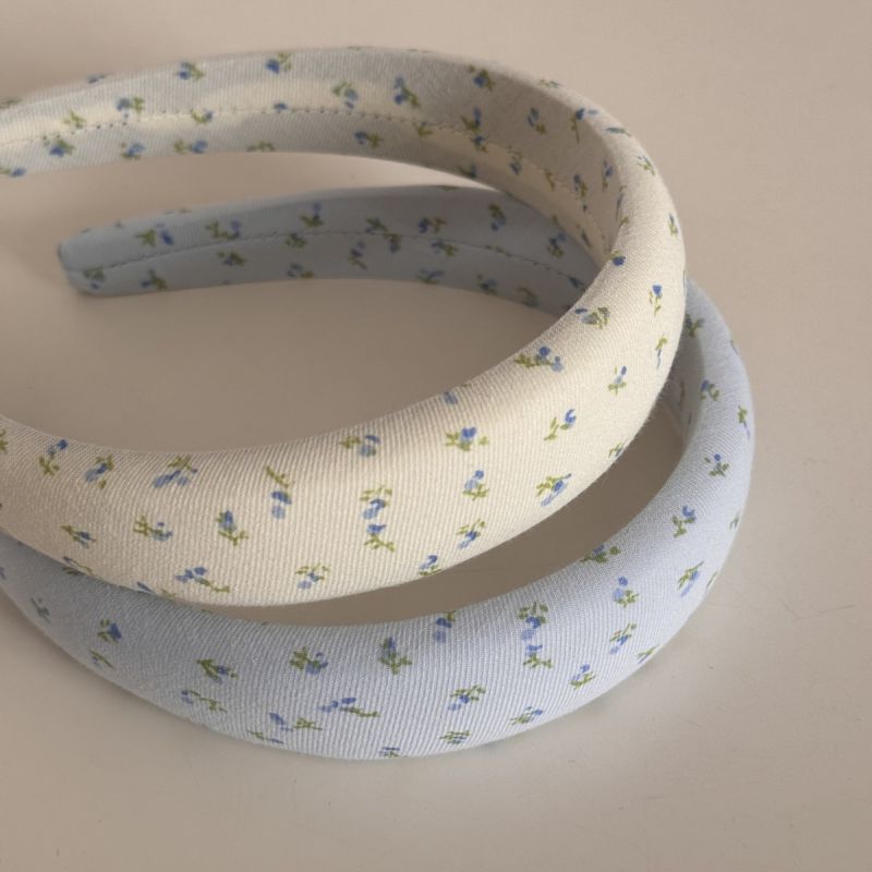 Diadema De Ala Ancha Con Estampado De Tela
