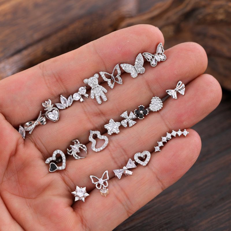 Pendientes De Acero Inoxidable Con Forma Geométrica De Diamante [individual]