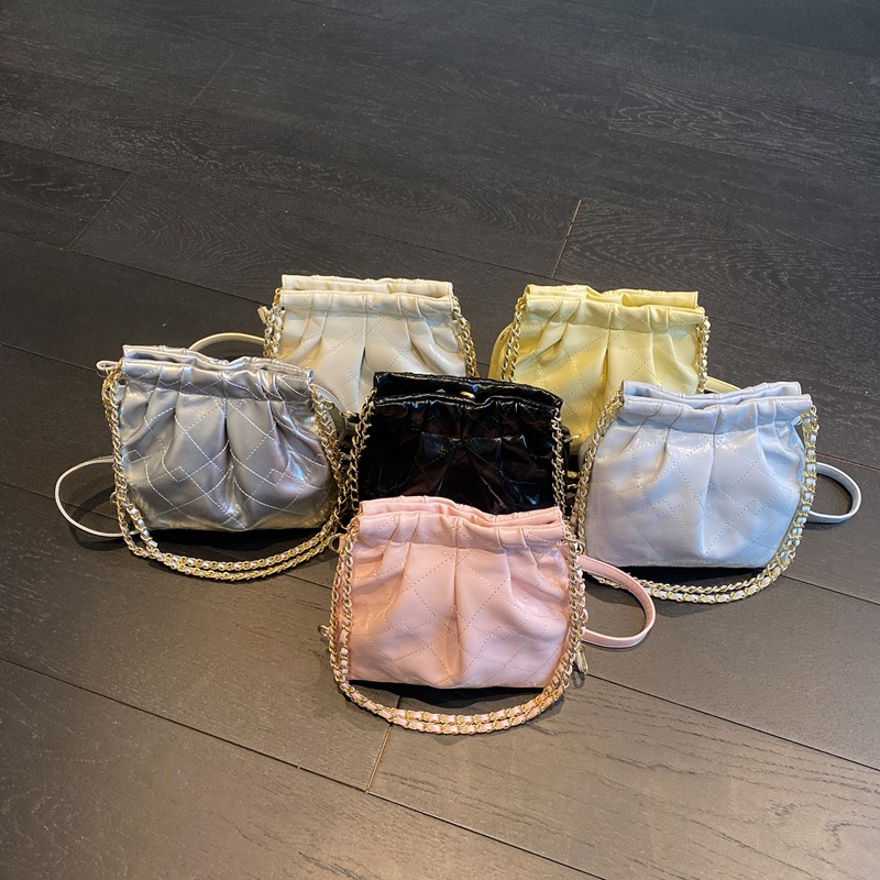 Mochila De Gran Capacidad Con Cadena De Diamantes De Pu