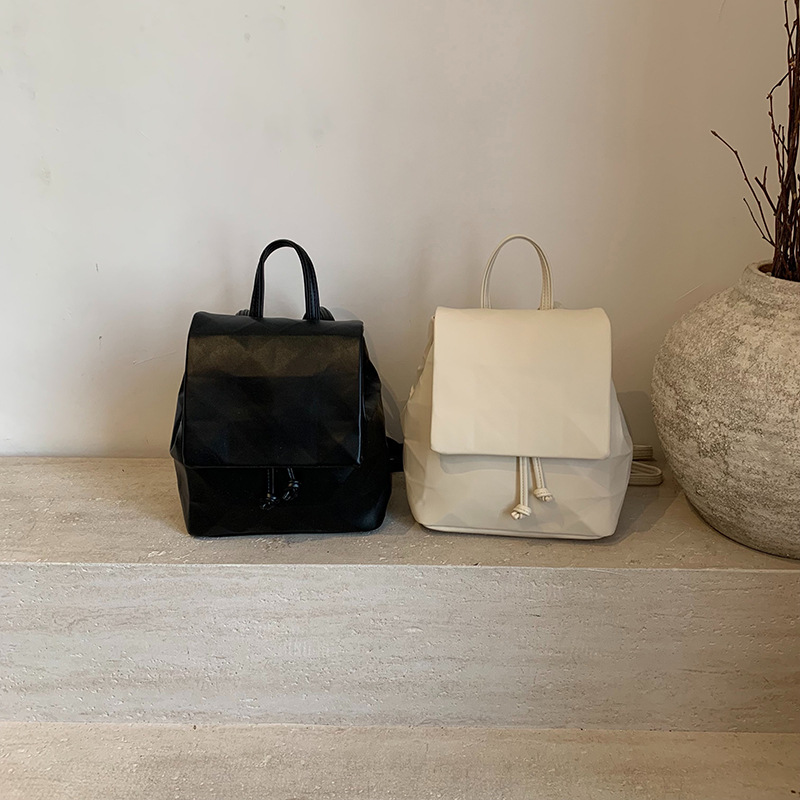Mochila De Pu Con Estampado De Diamantes