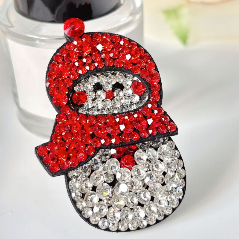 Horquilla De Muñeco De Nieve Con Diamantes De Imitación