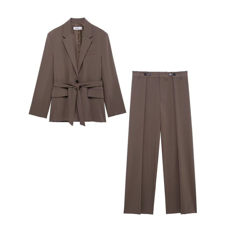 Pantalones Rectos Con Microplisados