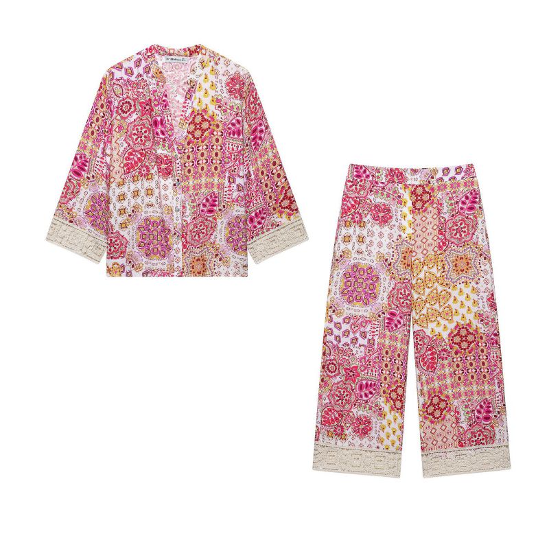 Pantalones Rectos Estampados