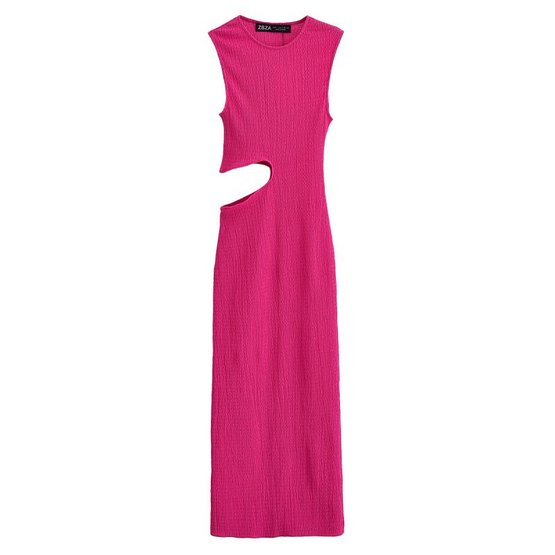 Vestido Hueco De Cuello Redondo