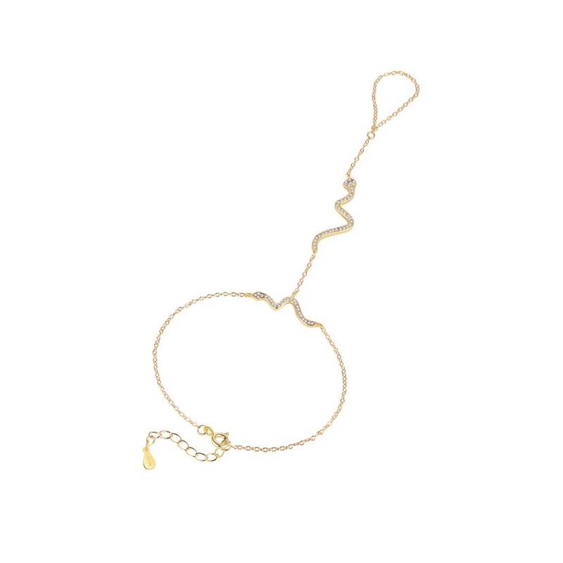 Pulsera De Serpiente De Plata Y Diamantes