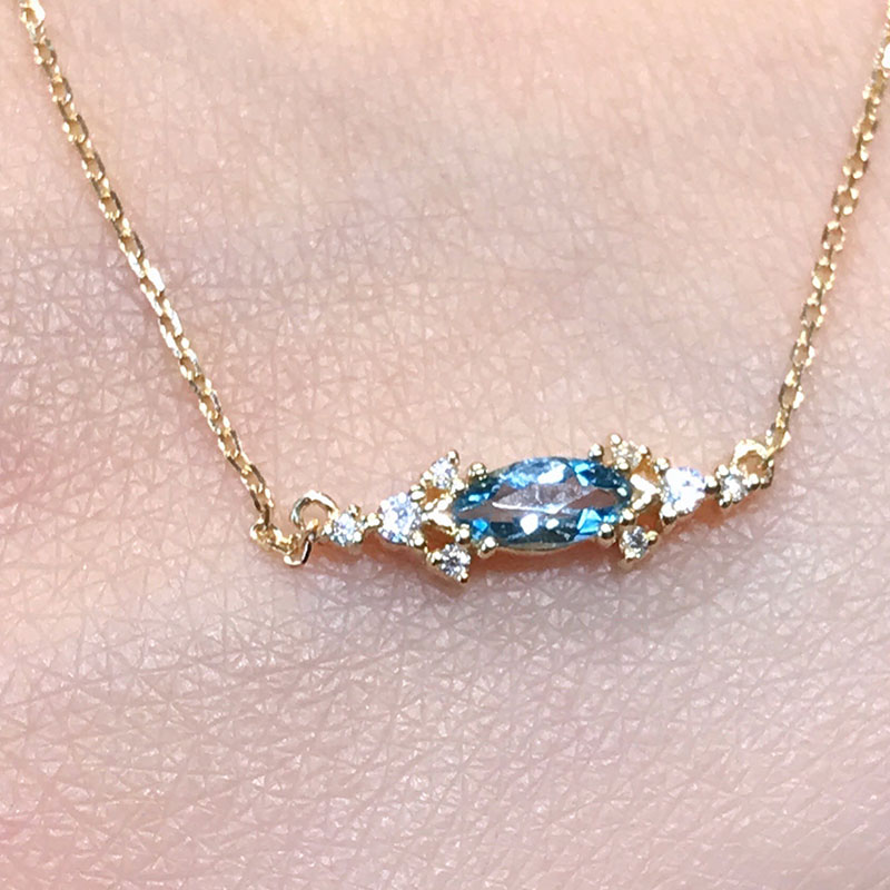 Collar De Ojo De Caballo De Plata Y Diamantes