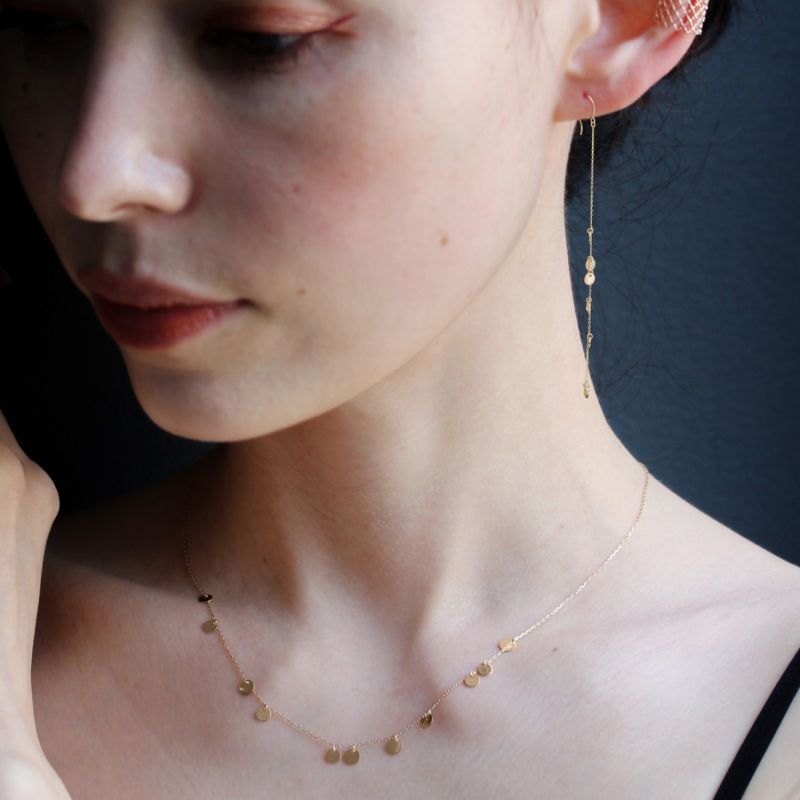 Collar De Disco Pulido Bañado En Oro