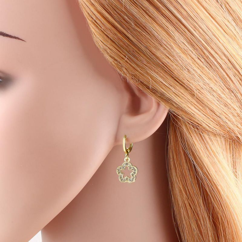 Pendientes De Árbol De La Vida Con Diamantes Y Baño De Cobre Y Oro