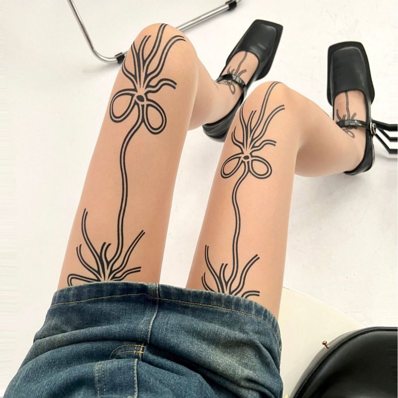Medias De Nailon Estampadas
