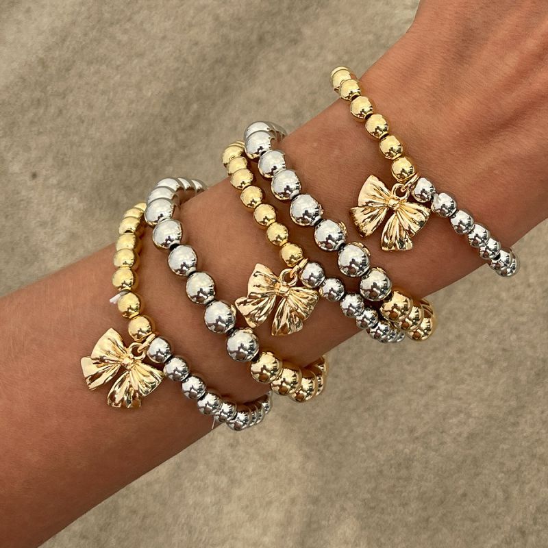 Pulsera De Lazo Con Cuentas De Aleación