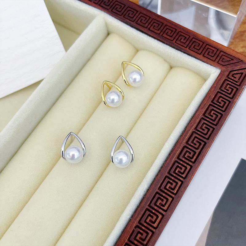 Pendientes De Perla De Plata