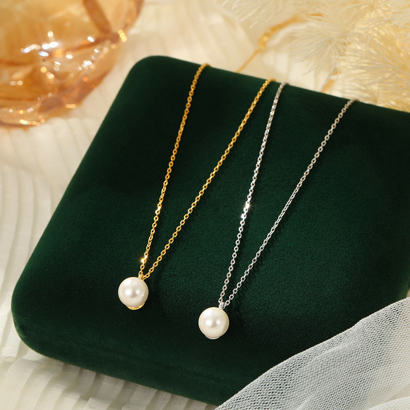 Collar De Perlas Redondas