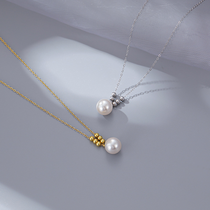 Collar De Perlas De Plata