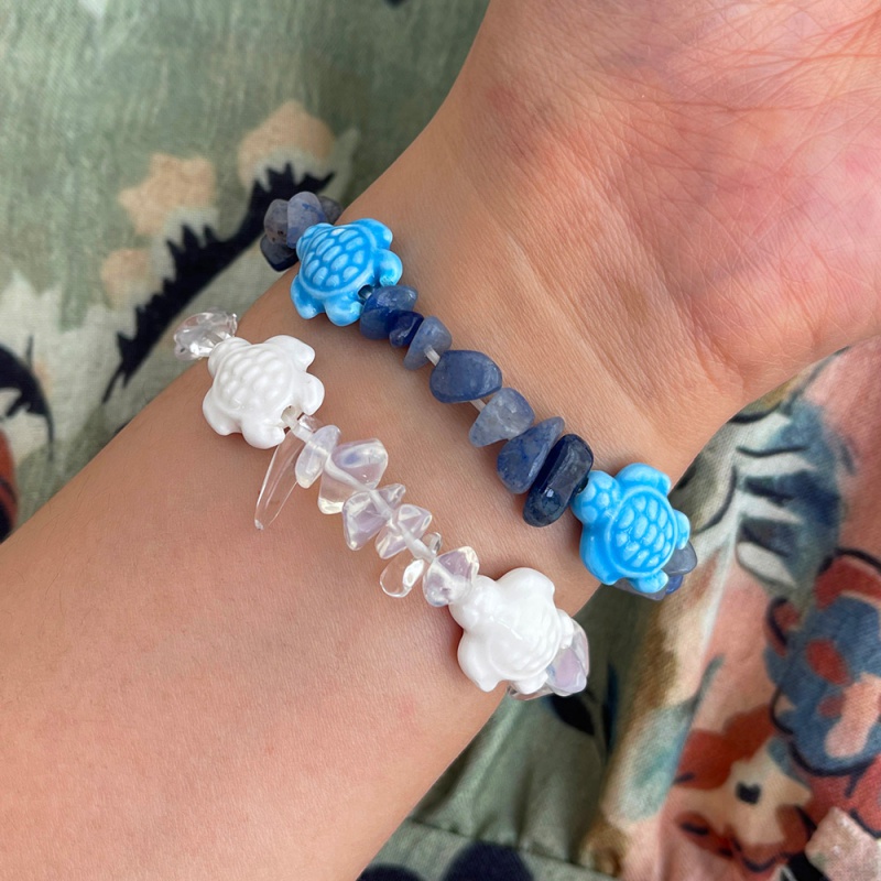 Pulsera De Tortuga Con Aceite De Gota De Piedra Natural Irregular