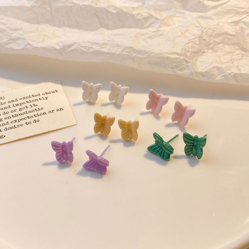 Pendientes De Mariposa De Cerámica
