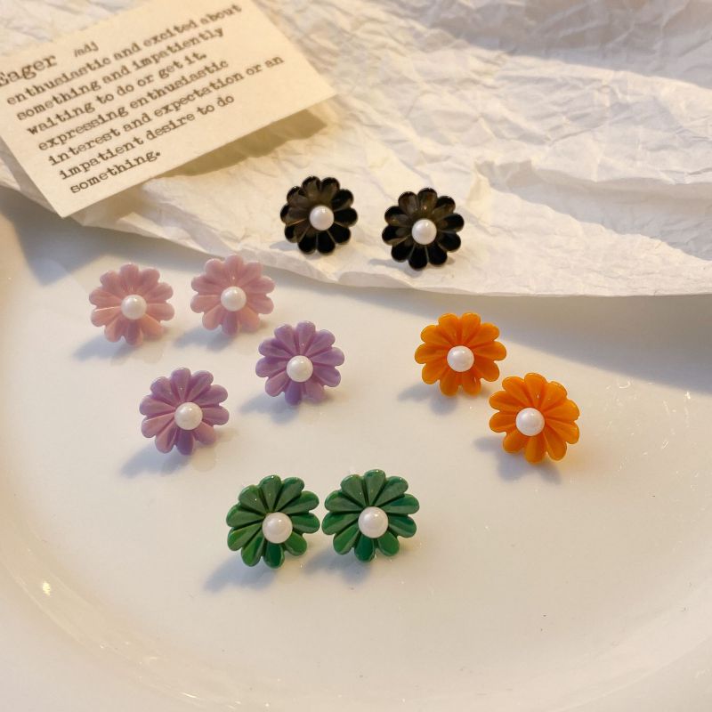 Pendientes De Flores De Cerámica