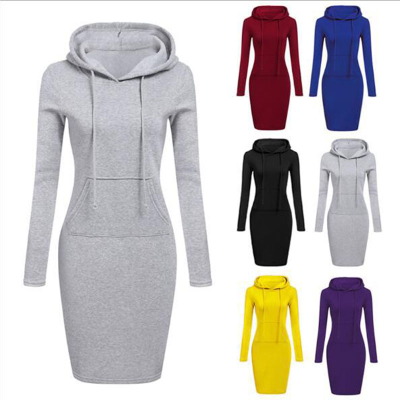 Sudadera Con Capucha Y Falda Hasta La Rodilla