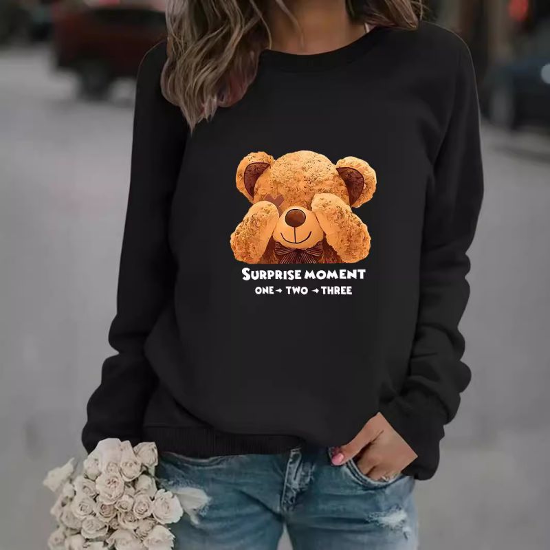 Sudadera De Cuello Redondo Con Estampado De Algodón