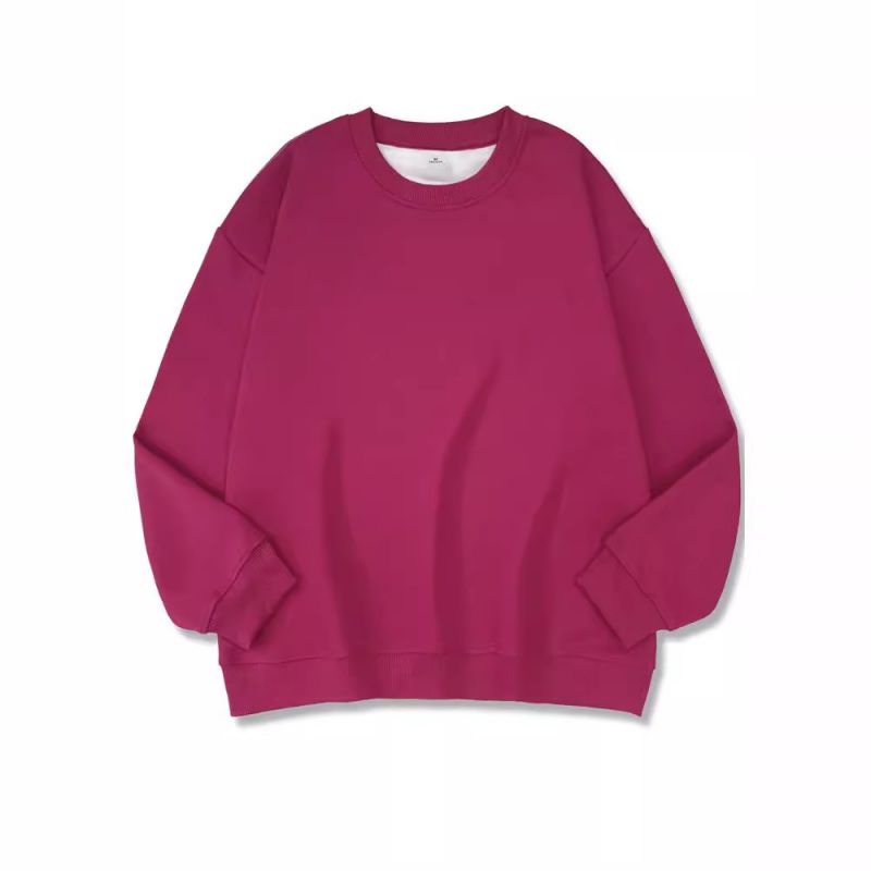 Sudadera De Algodón Con Cuello Redondo Y Manga Larga